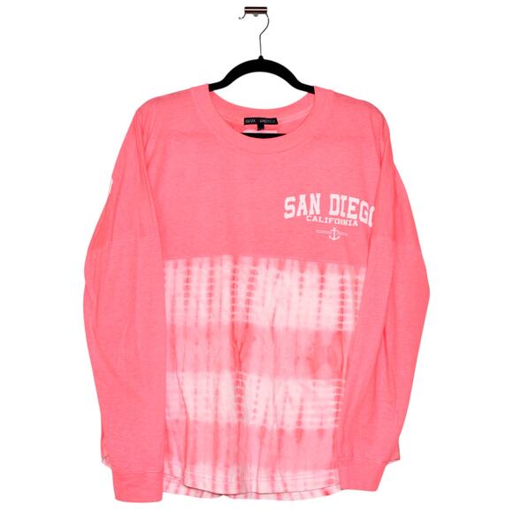 San Diego Cali Pink Tie Dye Long Sleeve Tee Large - Picture 3 of 3